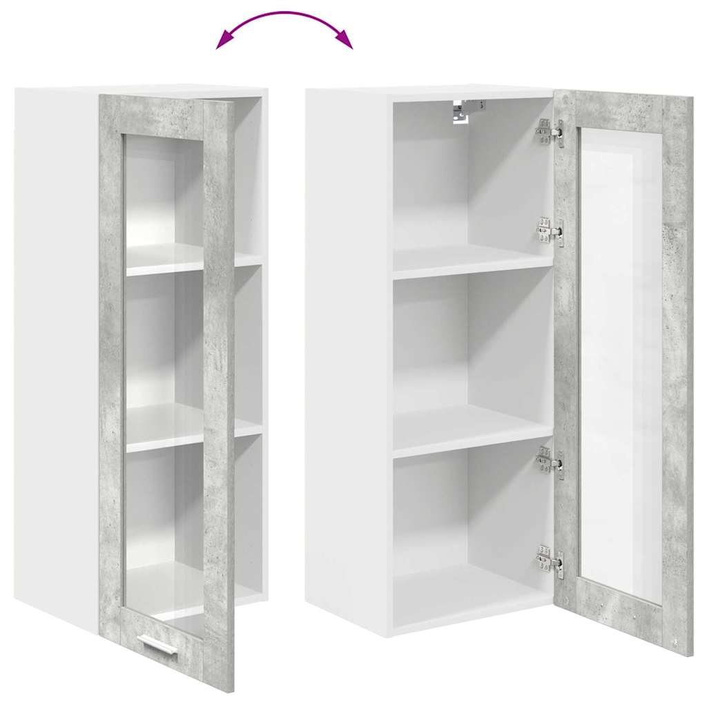 Hanging cabinet with Shelf Riga Concrete Grey 40 x 31 x 100 cm