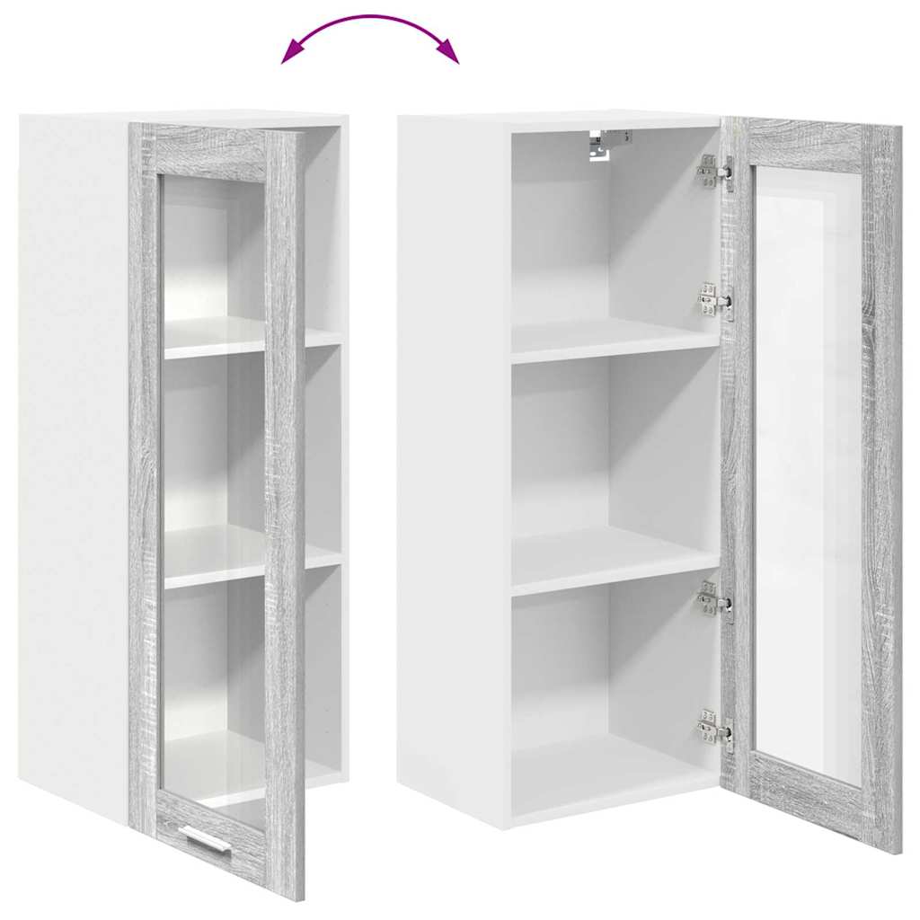 Hanging cabinet with Shelf Riga Grey Sonoma 40 x 31 x 100 cm