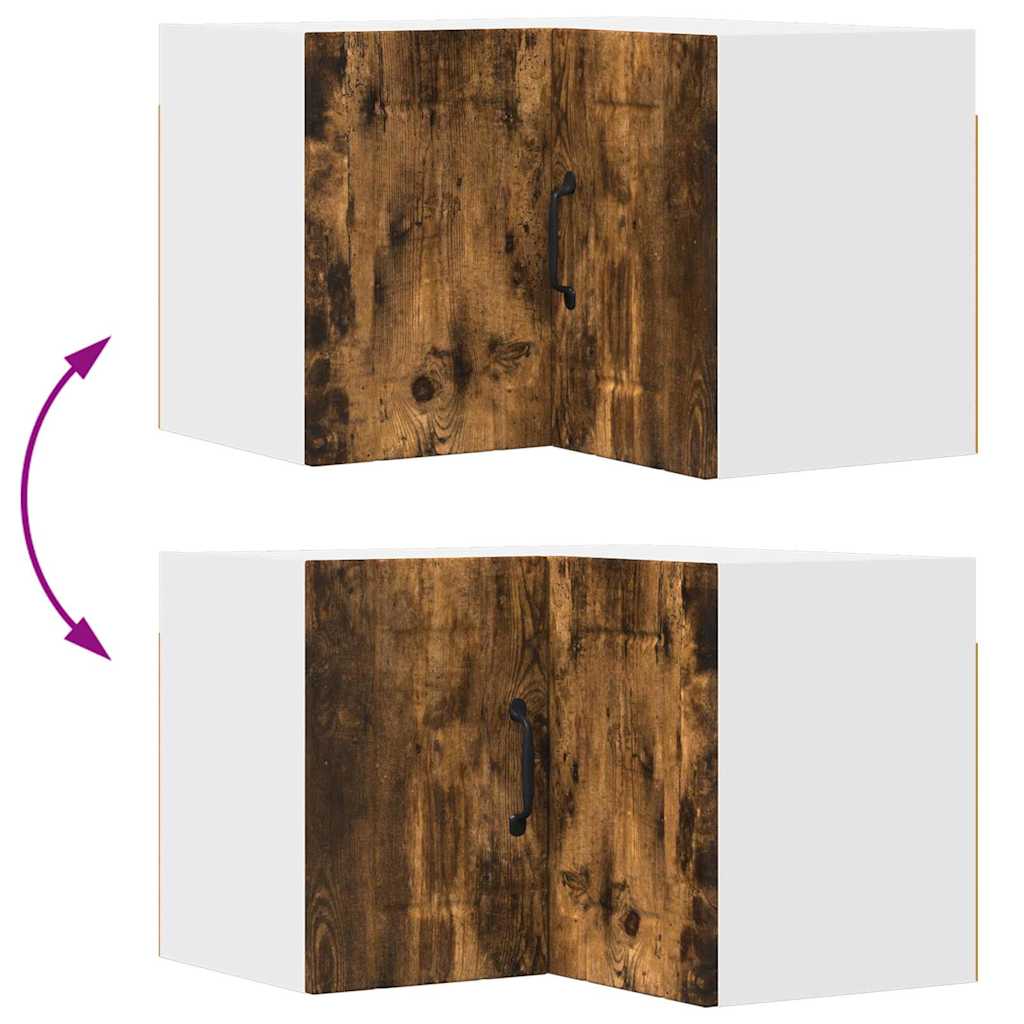 Kitchen Wall Cabinet Smoked Oak 57 x 57 x 40 cm Engineered Wood