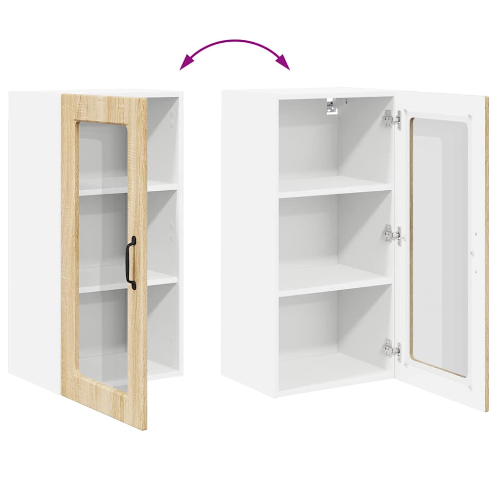 Kitchen Wall Cabinet Sonoma Oak 40 x 31 x 80 cm Engineered Wood