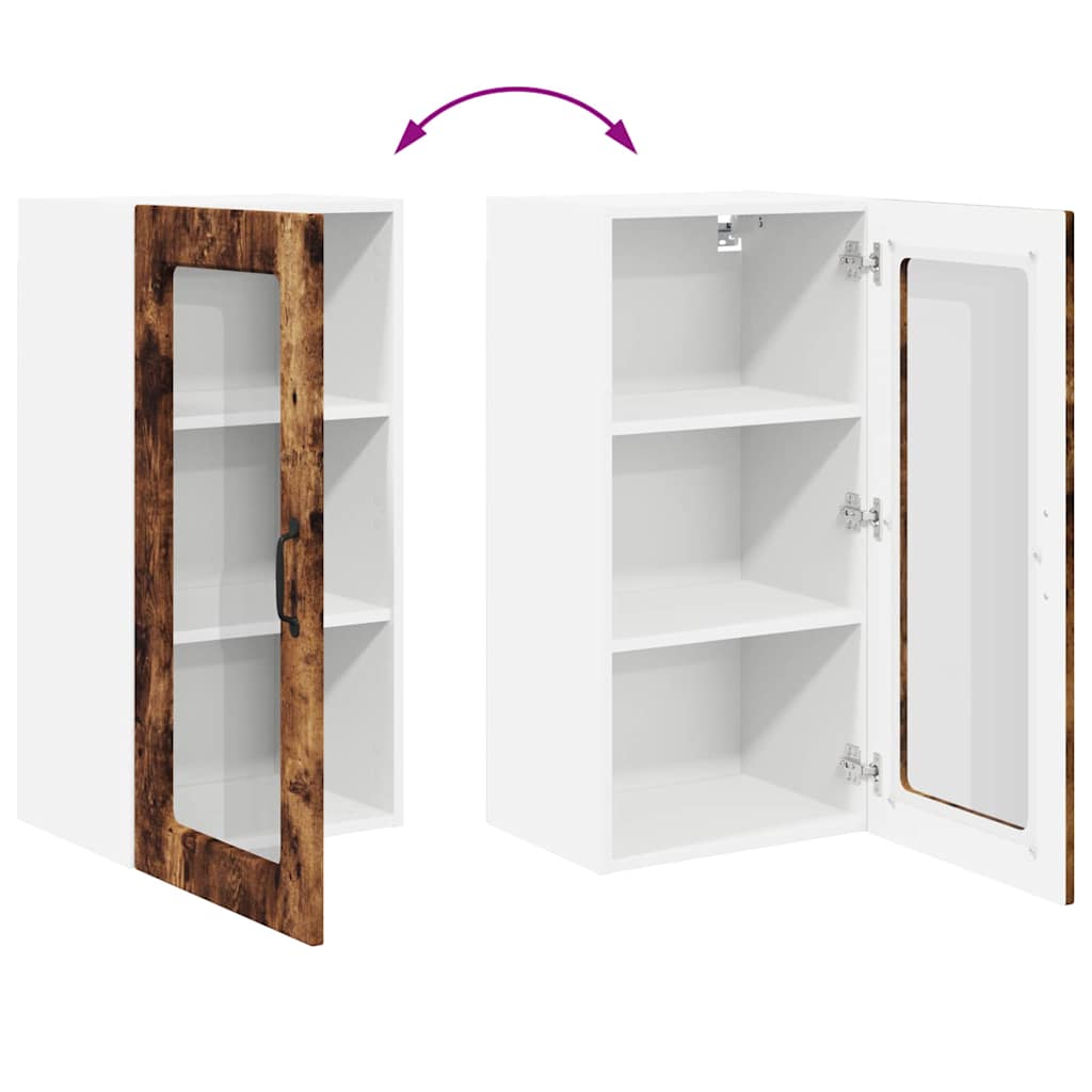 Kitchen Wall Cabinet Smoked Oak 40 x 31 x 80 cm Engineered Wood