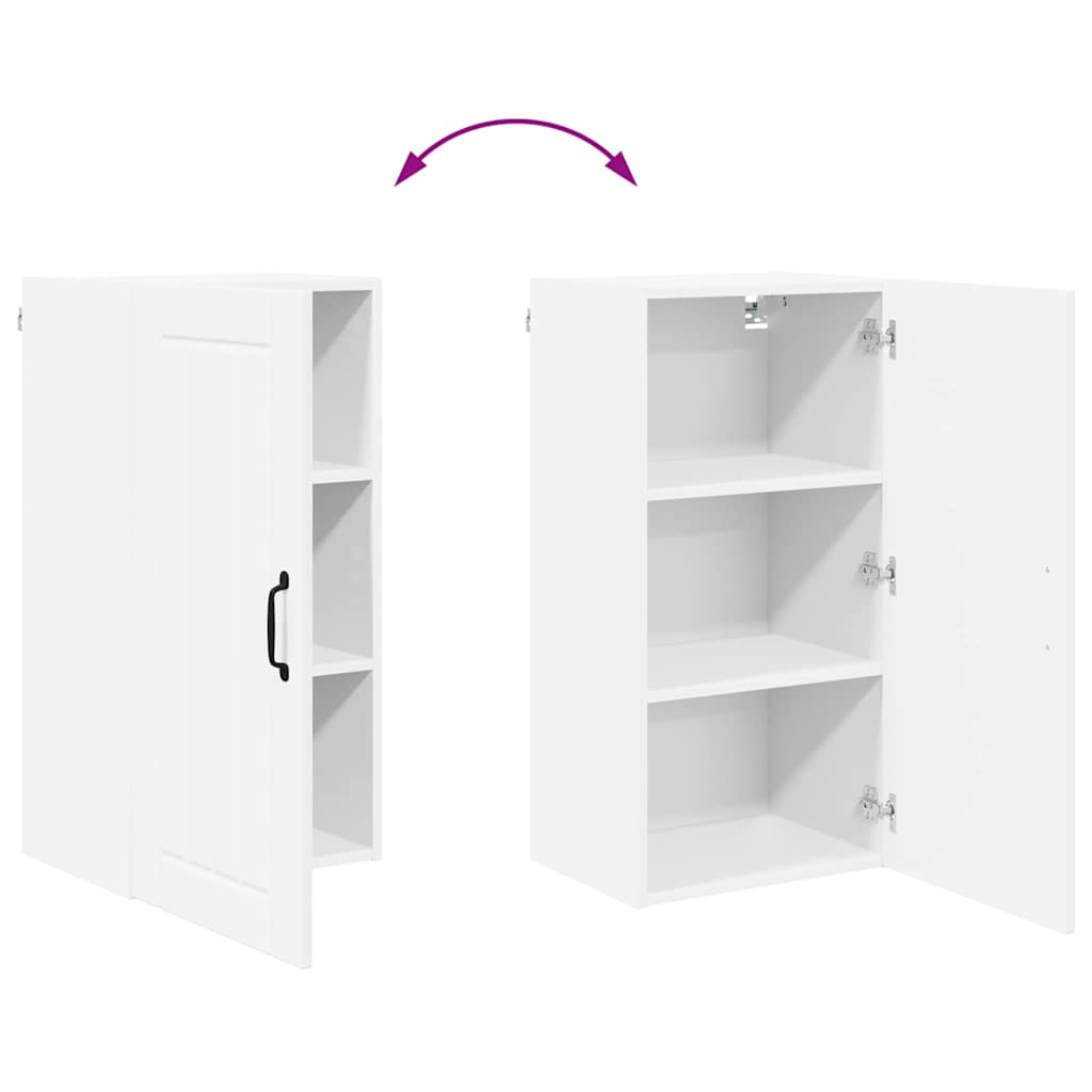 Kitchen Wall Cabinet White 40 x 31 x 80 cm Engineered Wood