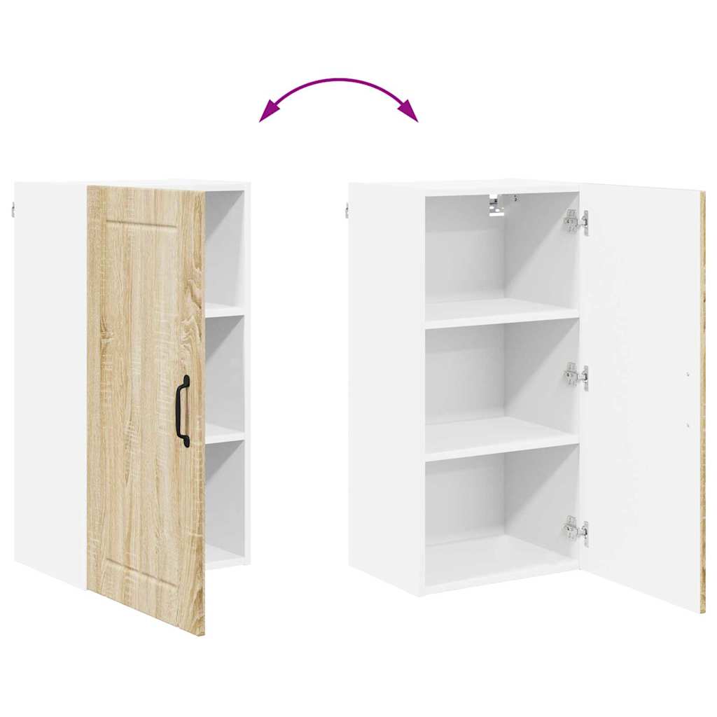 Kitchen Wall Cabinet Sonoma Oak 40 x 31 x 80 cm Engineered Wood