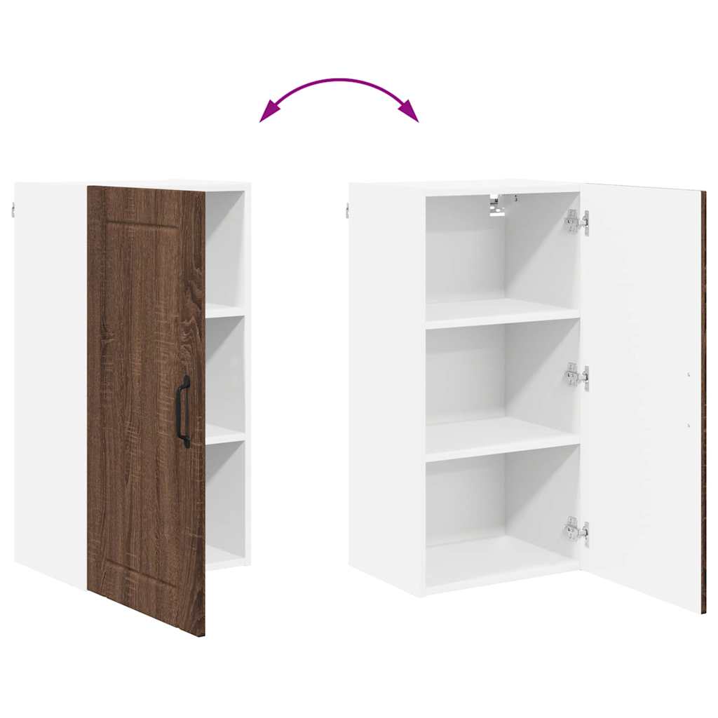 Kitchen Wall Cabinet Brown Oak 40 x 31 x 80 cm Engineered Wood