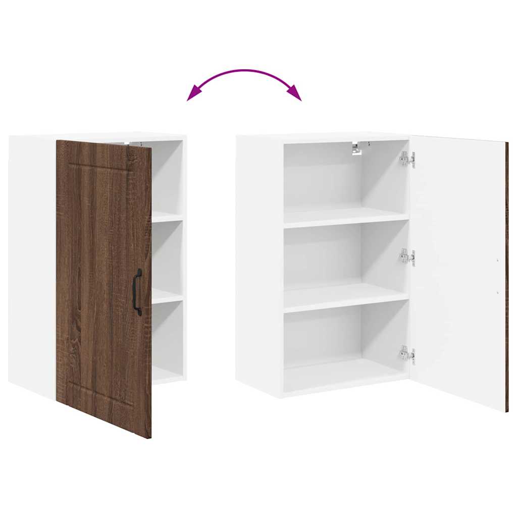 Kitchen Wall Cabinet Brown Oak 50 x 31 x 80 cm Engineered Wood