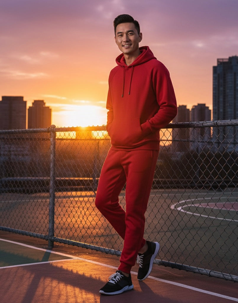 Men's Casual Sports Suit - Premium Hoodie & Trousers Set