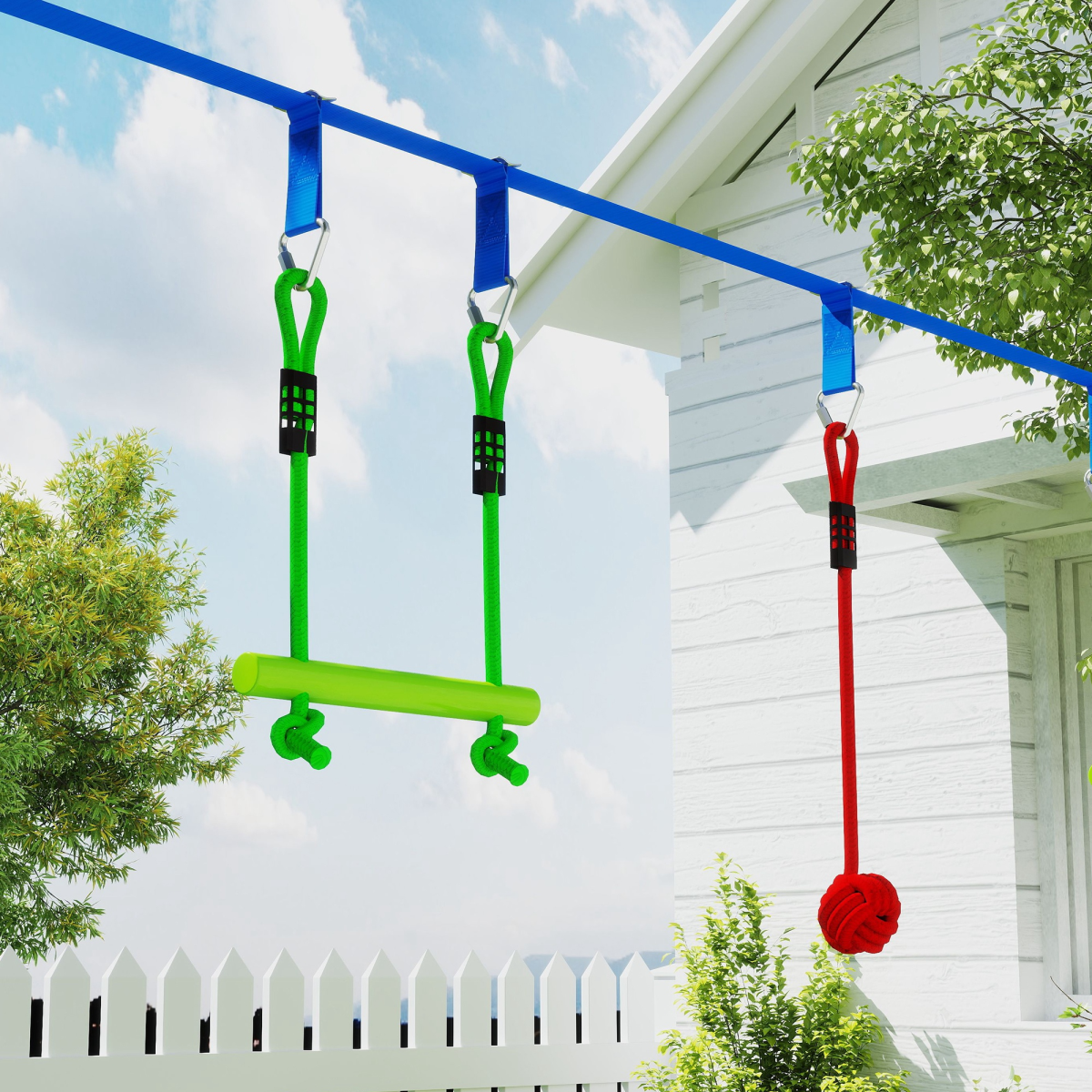 Multicoloured Zipline Kit - Safe Outdoor Fun for Children Aged 3-6