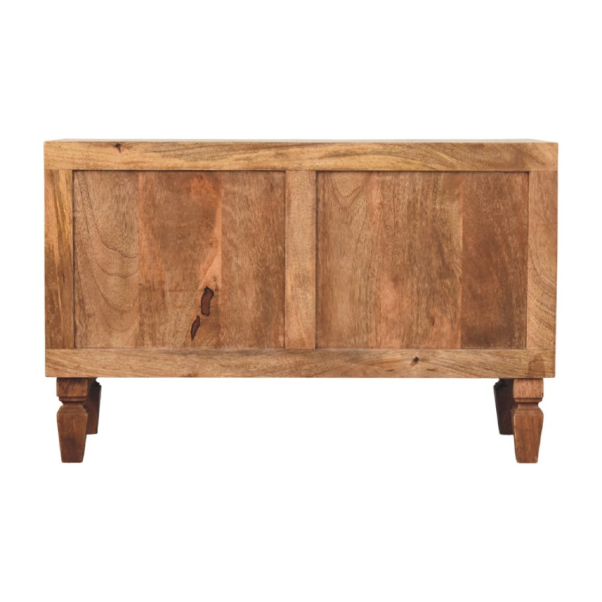 Artisan Furniture Solid Wood Arno Shoe Storage Unit in Golden Teak, 2 Drawers, 1 Shelf, Beige