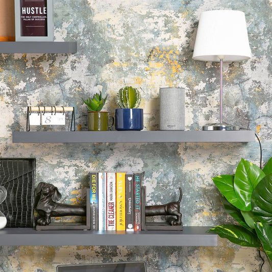 80cm Grey Modern Floating Shelf