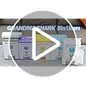 GRANDMA SHARK 10L - 15L Bin Bags Liners Drawstring Trash Bag, Handle Waste Bags, 60 Garbage Bag, Super Strong, Anti-drip Unscented, 47 × 54 cm