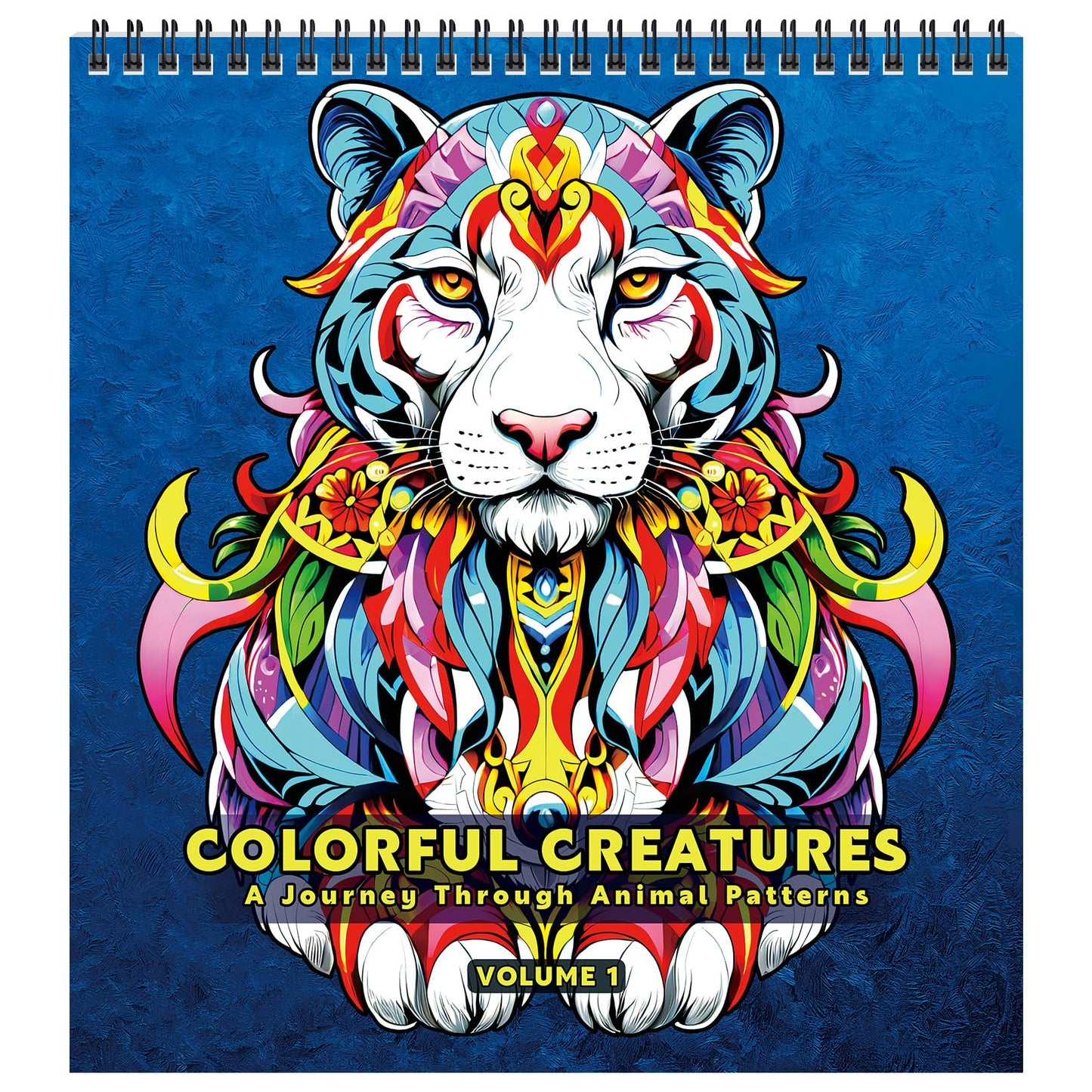 FUN LAVIE Adult Colouring Book Animal Mandala Colouring Books for Adults Relaxation and Teens Stress Relief, Spiral Bound Book for Women, Mindfulness