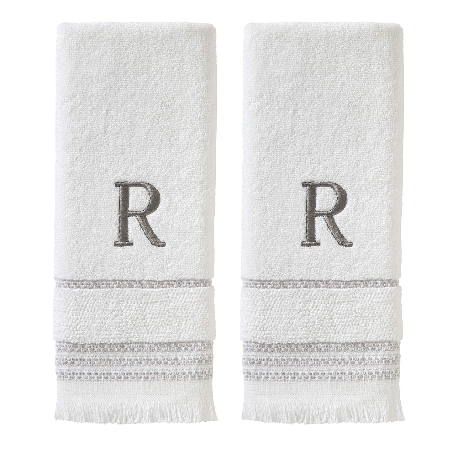 SKL Home Hand Towel Set, R, Cotton, White, 16x26