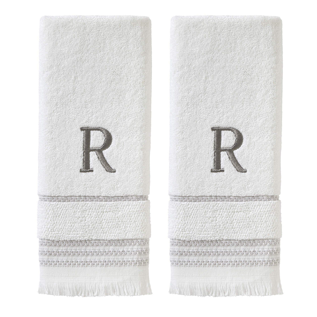 SKL Home Hand Towel Set, R, Cotton, White, 16x26