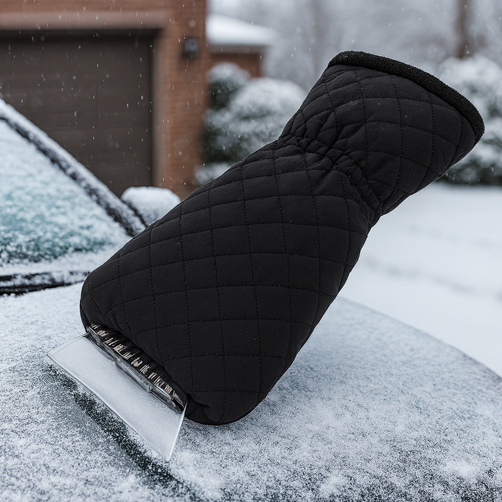 Quilted Ice Scraper Black
