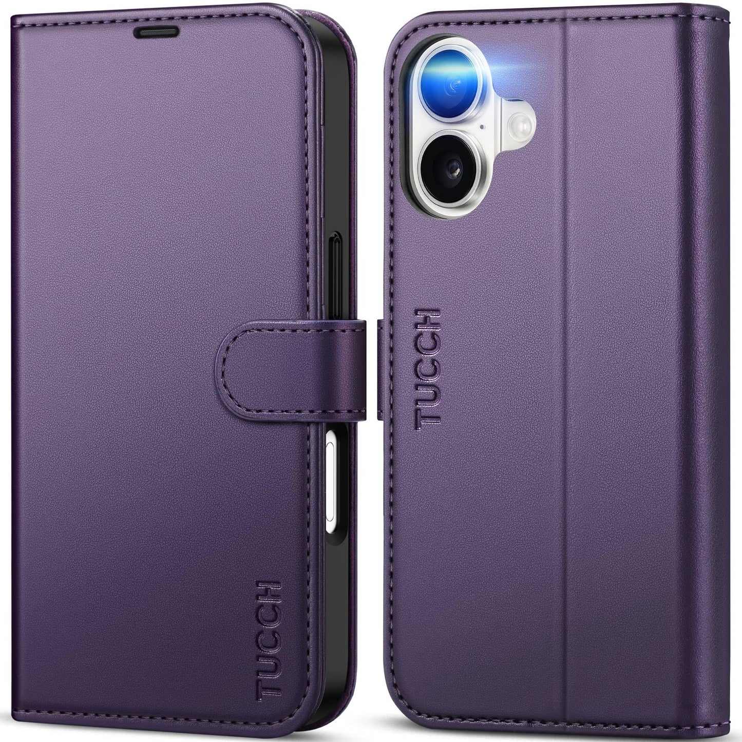 TUCCH Case for iPhone 17 (6.3") 2025, Wallet Case | RFID Blocking 4 Card Slots | Viewing Stand |Magnetic Closure | PU Leather | Protective | Flip