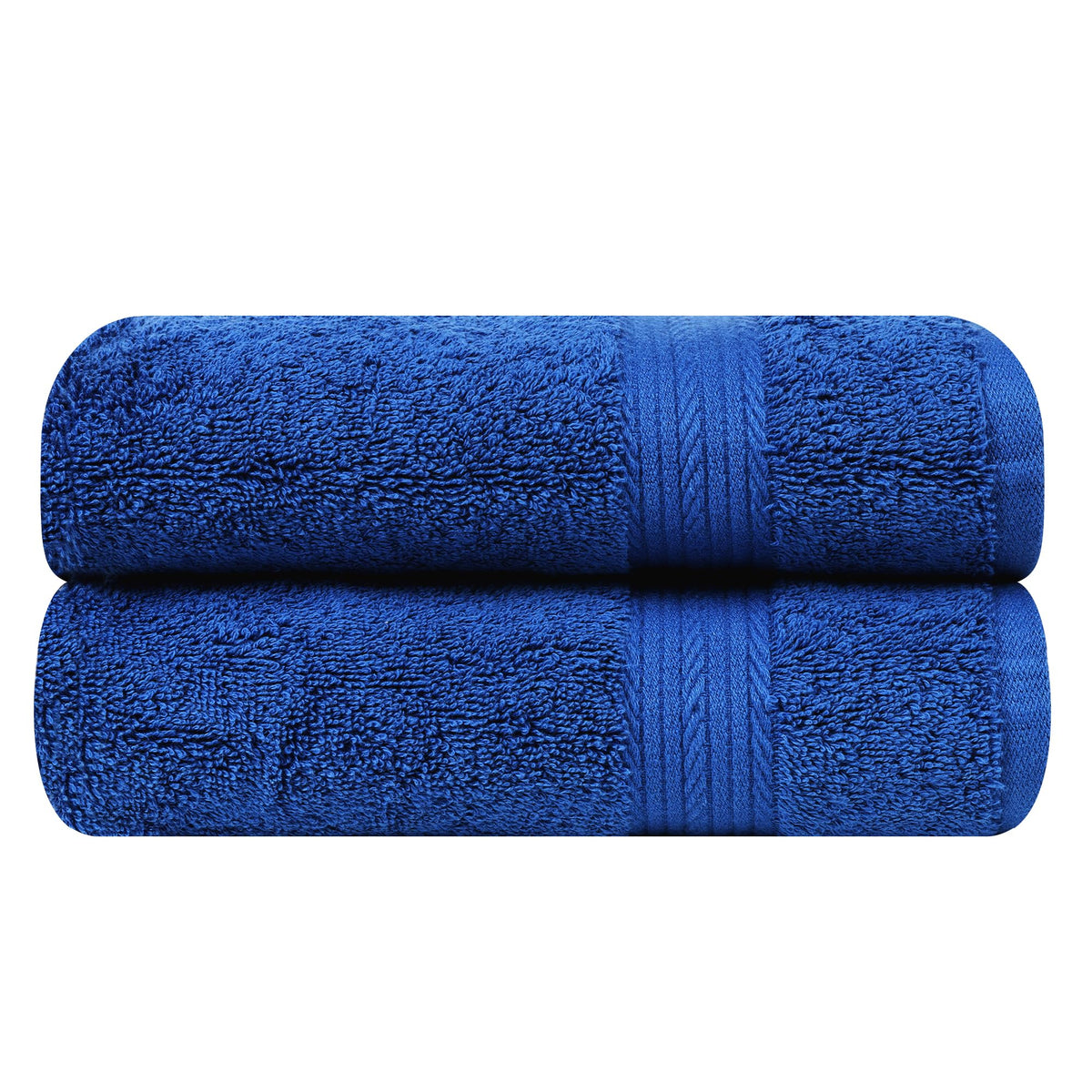 Ample Decor 100% Cotton Hand Towel Set of 2 ? 46x72 cm, 600 GSM, Super Absorbent & Quick Dry, Ideal for Bathroom, Spa, Gym & Hotel ? Navy
