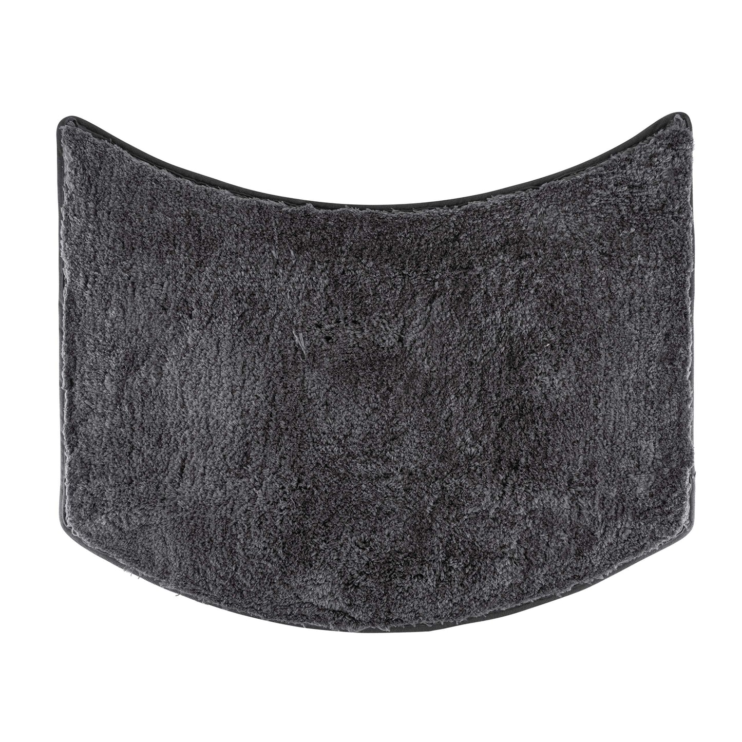 fluffy? Bath Mat for round Showers, made of Microfibre, with Non-Slip Bottom (Small Curve | Shower Radius 55 cm, Anthracite)