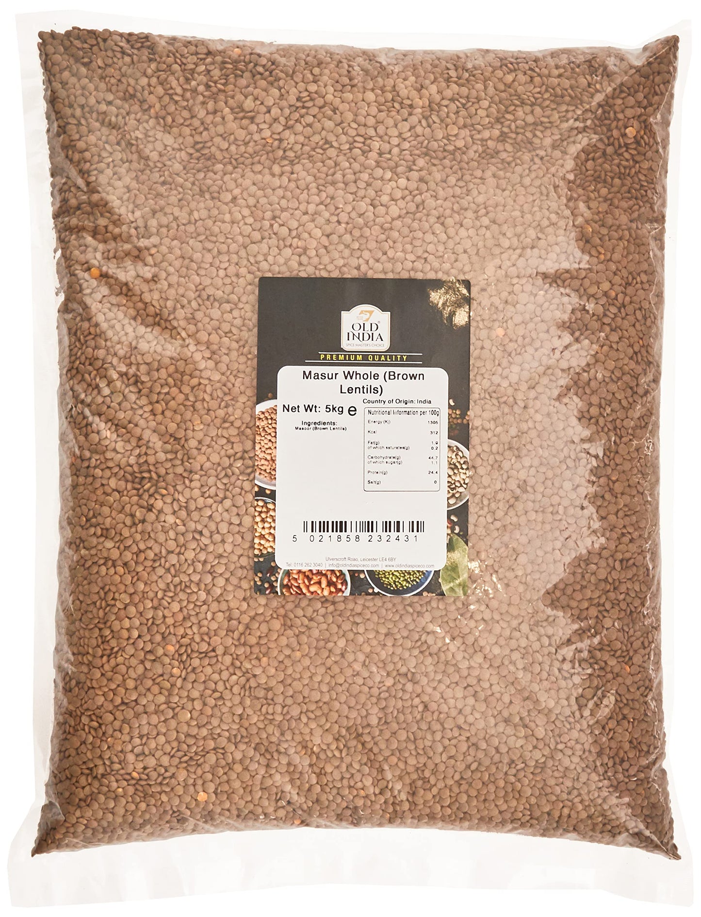 Old India Masur Whole (Brown Lentils) 5kg