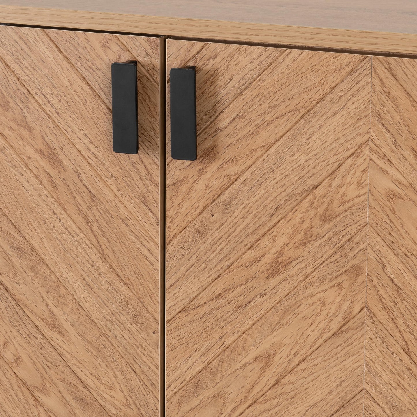 Seconique Leon 2 Door 2 Drawer Cabinet in Medium Oak Effect