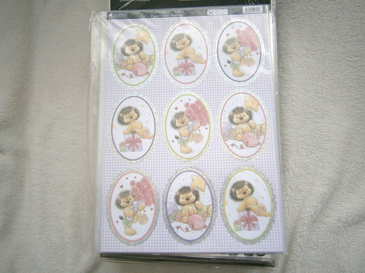 oval scallops-simba papercraft toppers