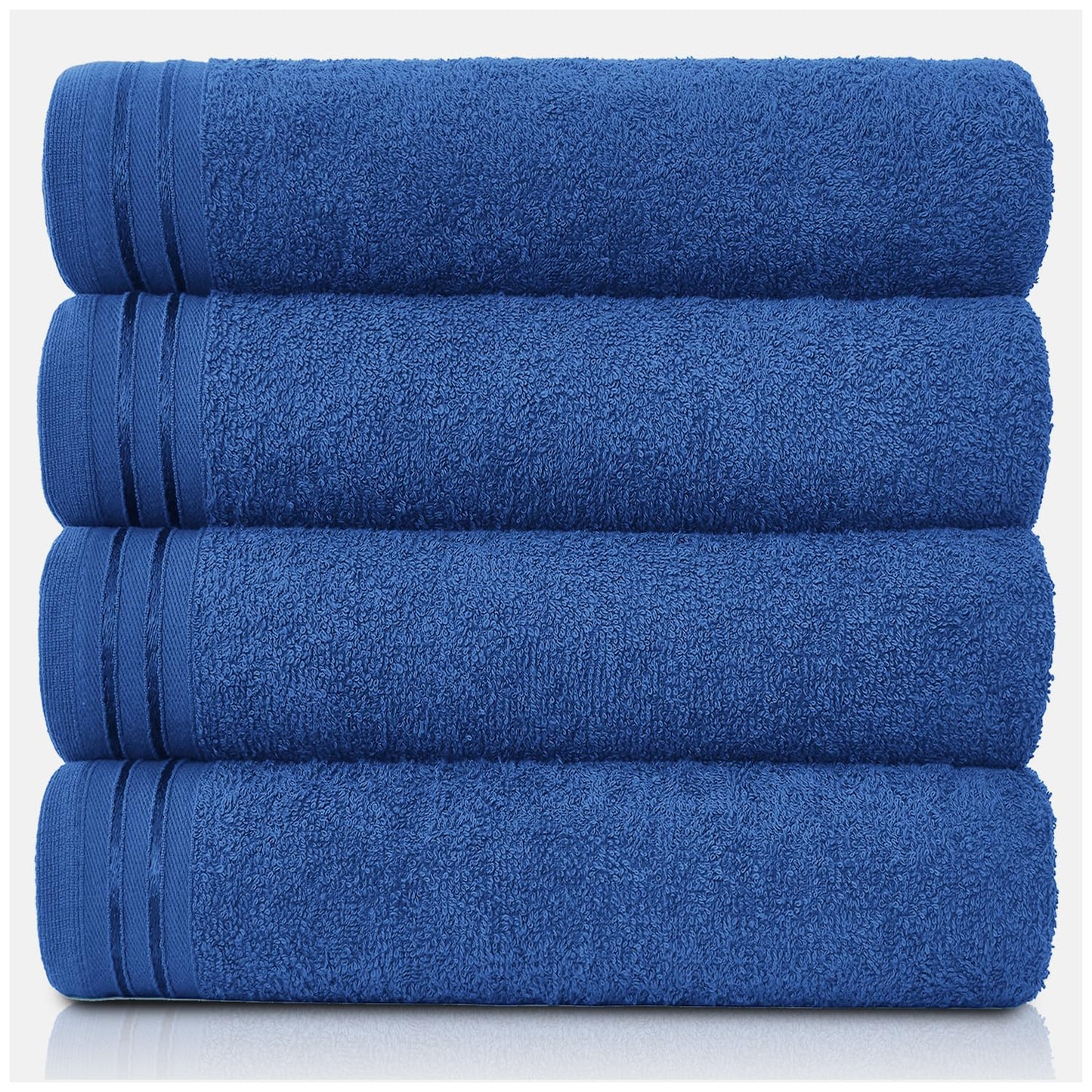 GC GAVENO CAVAILIA Large Towels Bath Sheet-Highly Absorbent Egyptian Cotton Towel Set-4 Pack Extra Soft Large Bath Towel Royal Blue-Quick Dry Bath