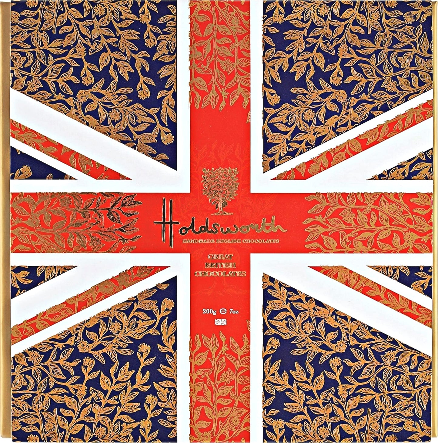 Holdsworth Chocolates Occasions Collection - Union Jack Collection Box of Handmade Truffles with Assorted Milk, White and Dark Chocolates Perfect for