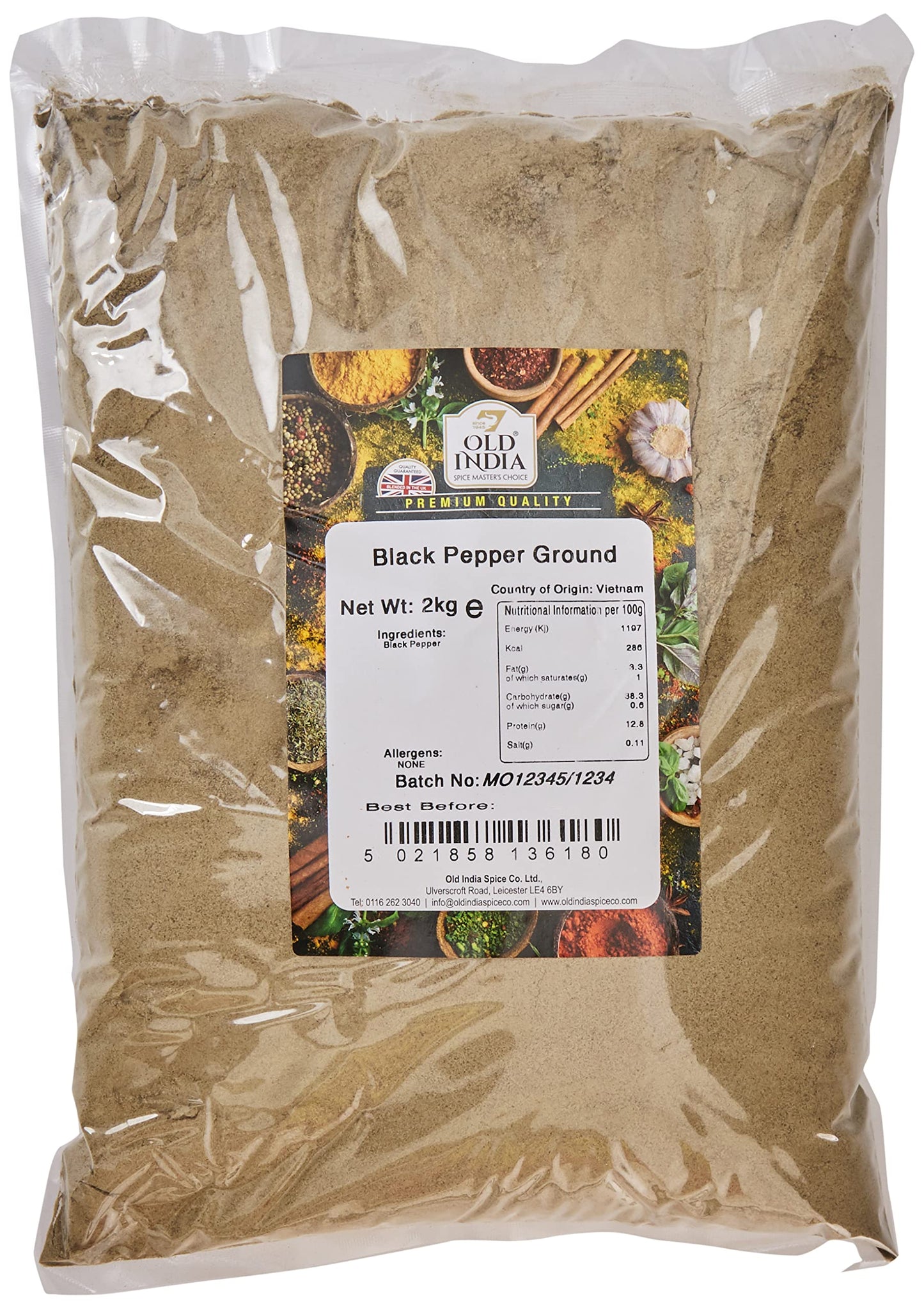 Old India Black Pepper Ground 2kg