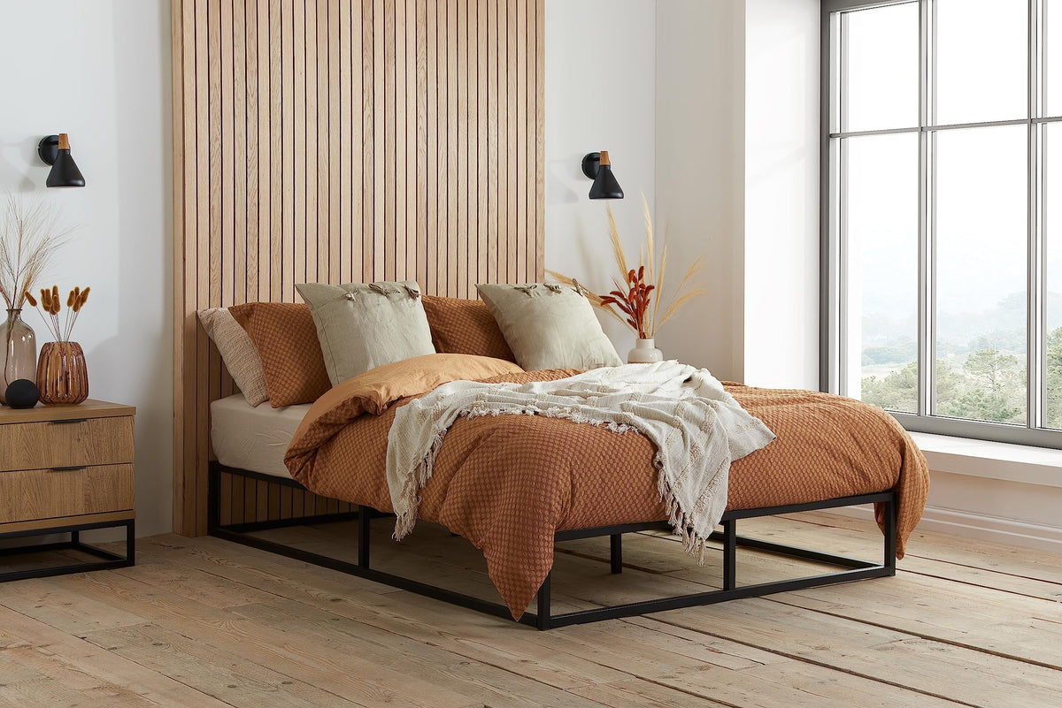 Birlea Soho Small Double metal platform bed black