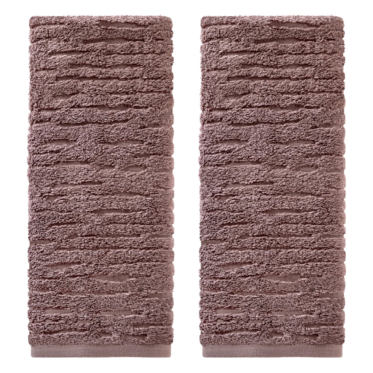 SKL Home CloudSoft Cotton Luxury 2-Piece Hand Towel Set, Soft Plum