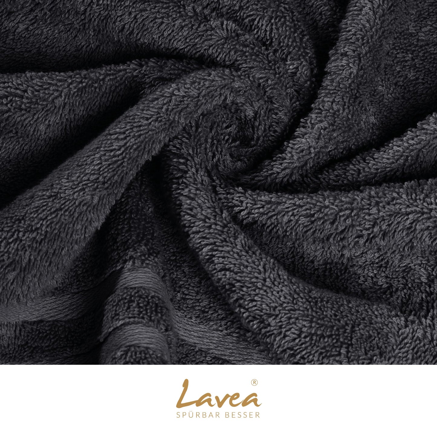 Lavea Set of 2 Bath Towels, 70 x 140 cm, Double Pack, 100% Cotton Terry Towelling, Absorbent, Soft and Durable, Washable at 60 °C, Tumble Dryer-safe