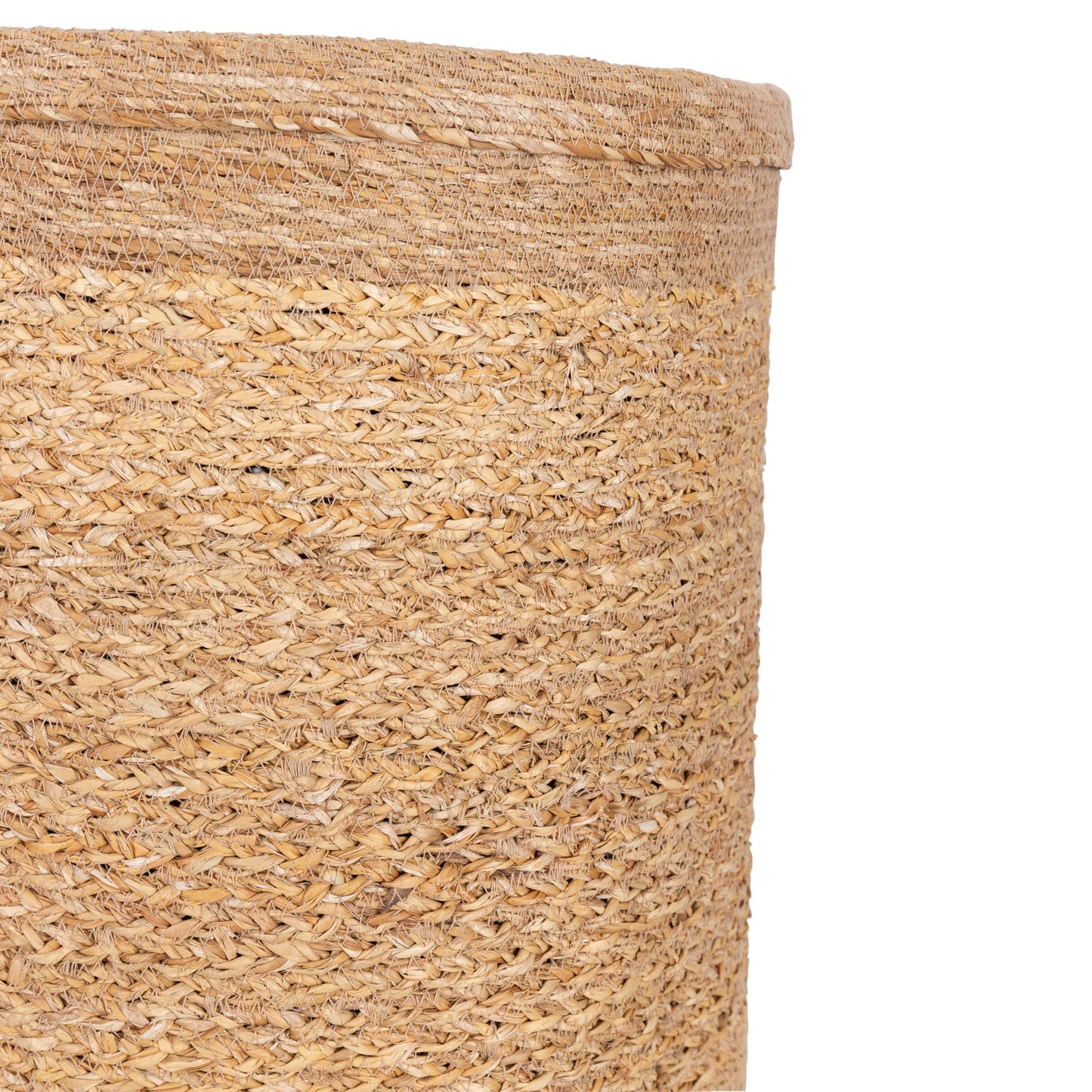Olly & Rose Large Storage and Laundry Baskets - Set 2 45cm and 35cm Diameter - Seagrass Wicker Basket Premium Home Decor