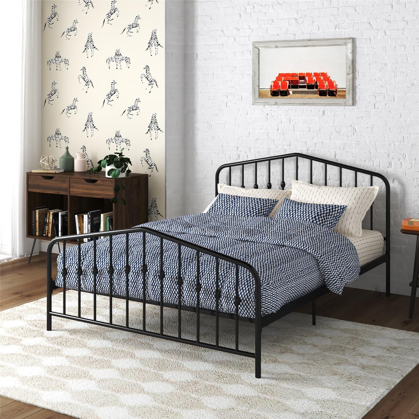 DHP Bushwick Metal Bed Black King