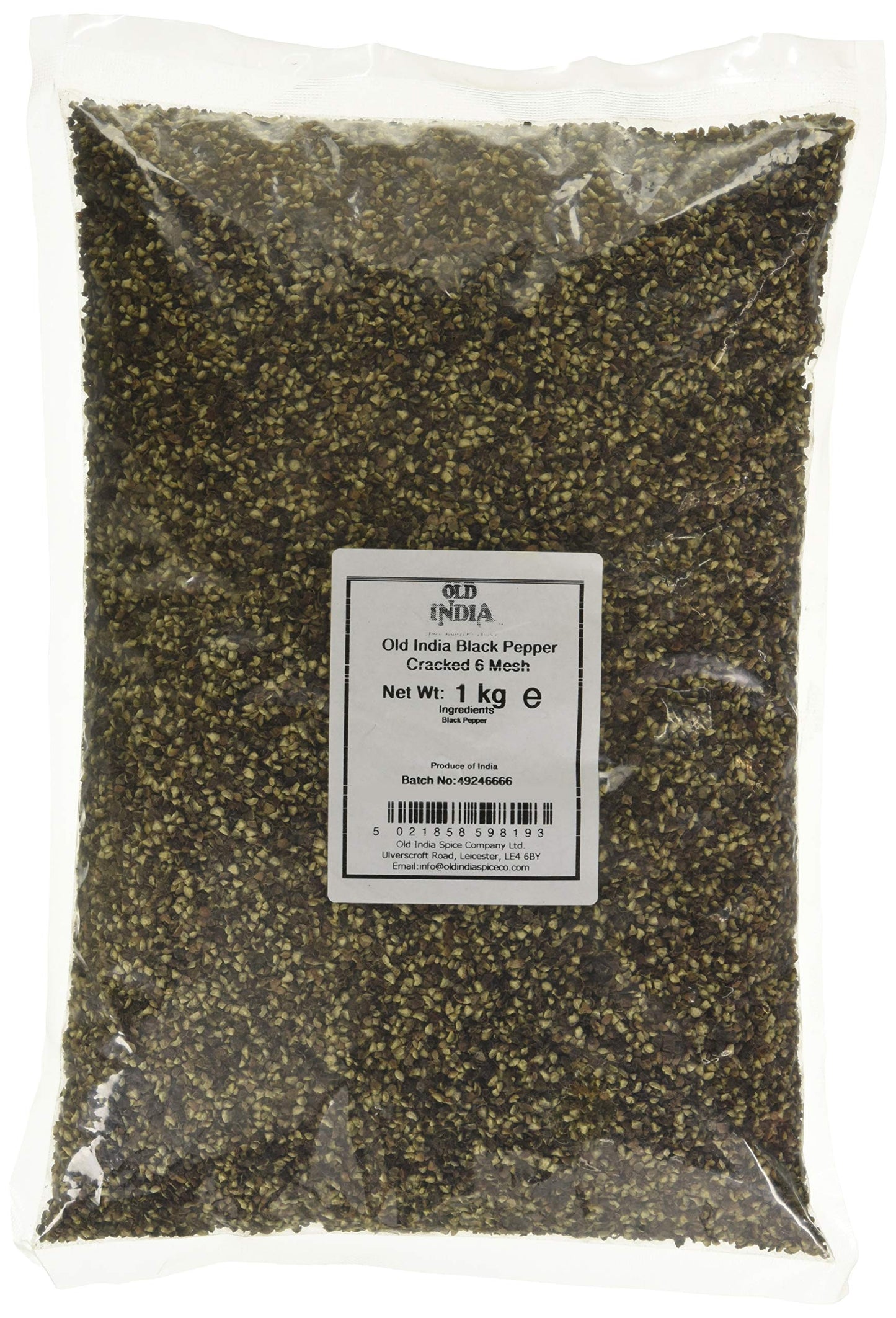 Old India Black Pepper Cracked 6 Mesh 1kg ( Packaging is different)