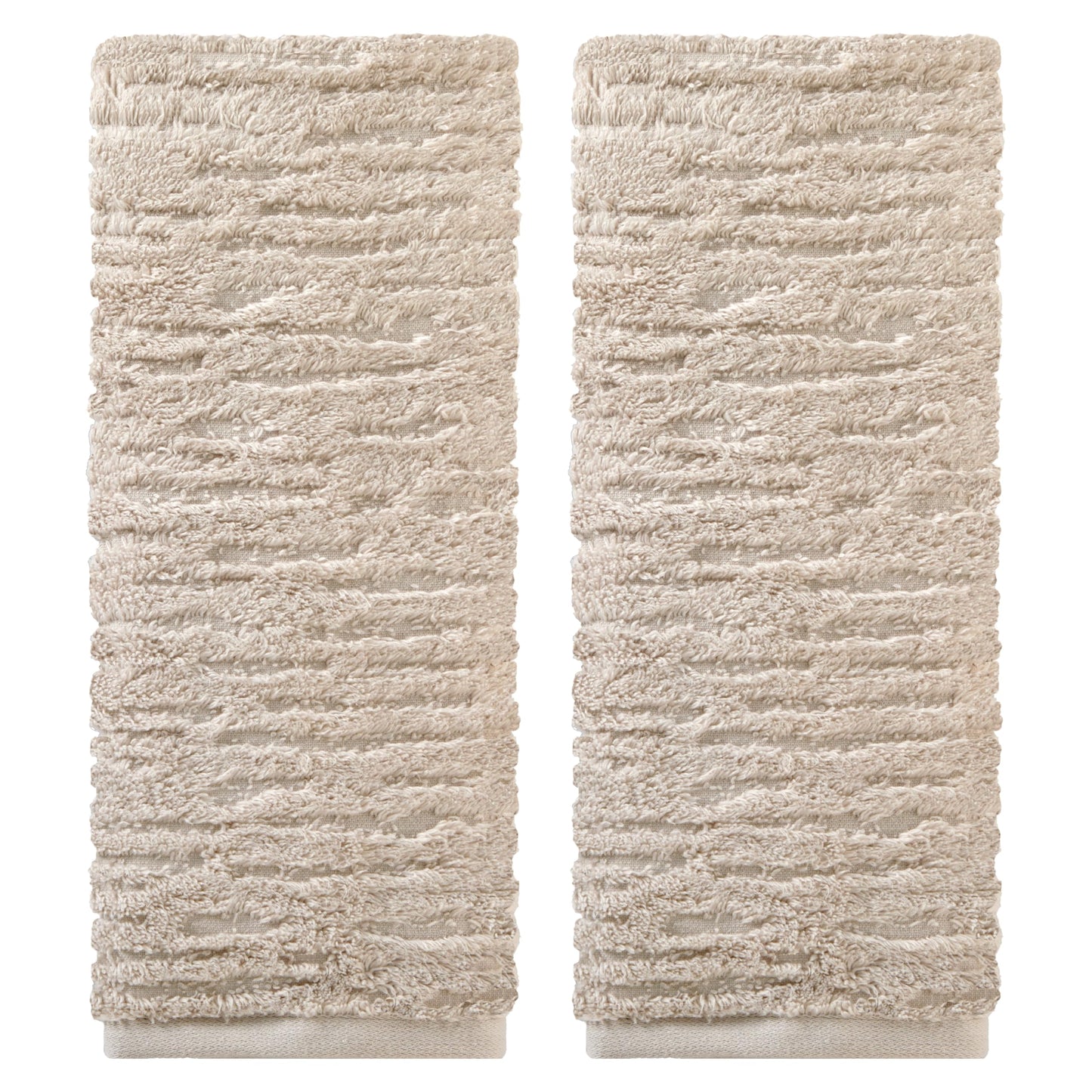 SKL Home CloudSoft Cotton Luxury 2-Piece Hand Towel Set, Oatmeal