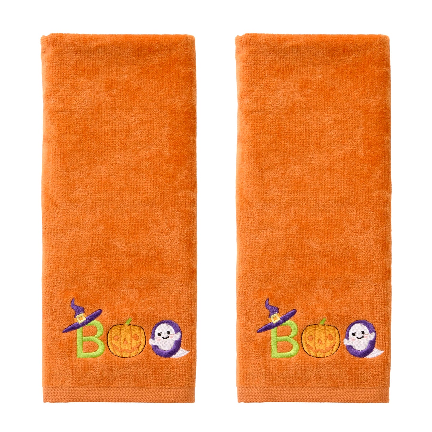 SKL Home Halloween Boo Hand Towel Set for Bath/Kitchen/Bar & Gift, 2 Count