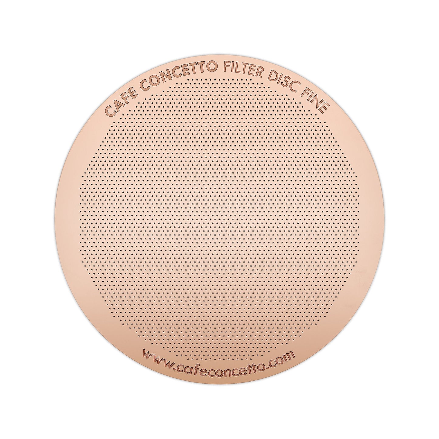 CAFE CONCETTO Filters for use in AeroPress Go/AeroPress Coffee Makers - Disc Fine & Superfine - Reusable - Premium Coated Stainless Steel (Rose Gold,