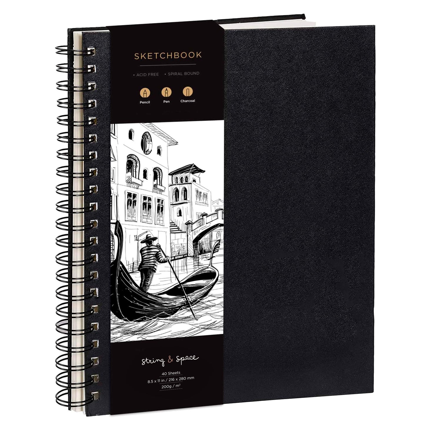 A3 Sketchbook for Artists Hardcover ? 200GSM Very Thick Paper ? Large Sketch Pad Art Book, Spiral Bound Sketch Book for Artists and Children ? Drawing