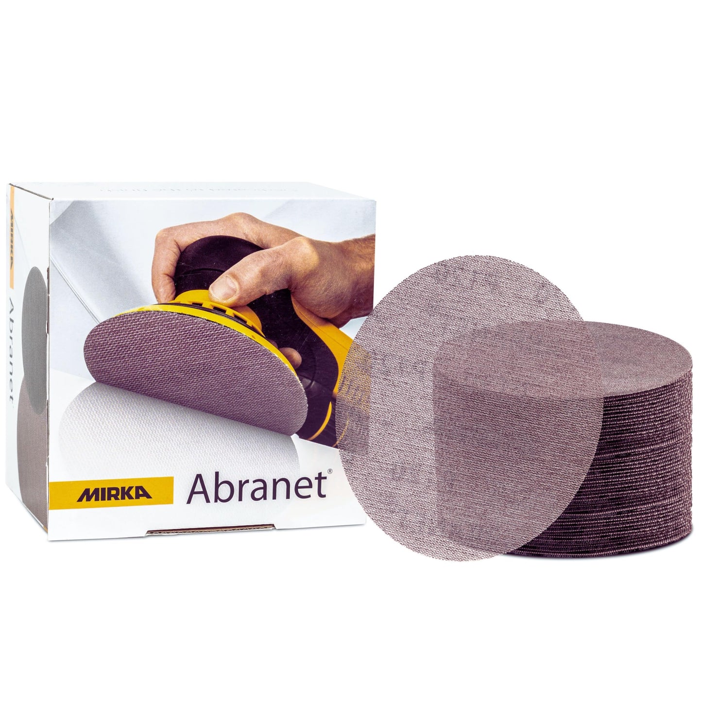 Mirka Abranet net sanding disc ? 150 mm Hook & loop/Grit P240 / 50 pcs/for sanding wood, walls, metal, aluminium, stainless steel, filler, varnish,