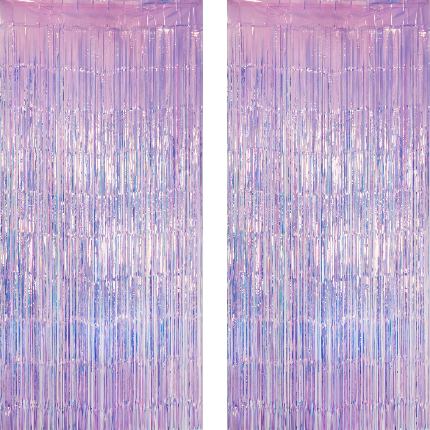 Iridescent Purple Party Streamers Backdrop - GREATRIL Holographic Tinsel Foil Fringe Curtain for Mermaid/Unicorn/Euphoria/Women?s Day/Butterfly Fairy