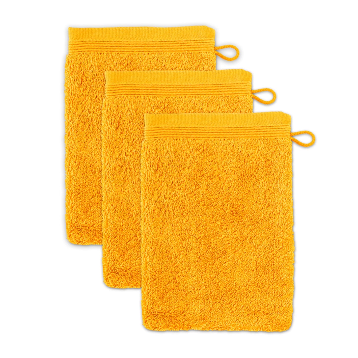 M?ve 3er set Superwuschel wash glove 15 x 20 cm made of 100% cotton, gold