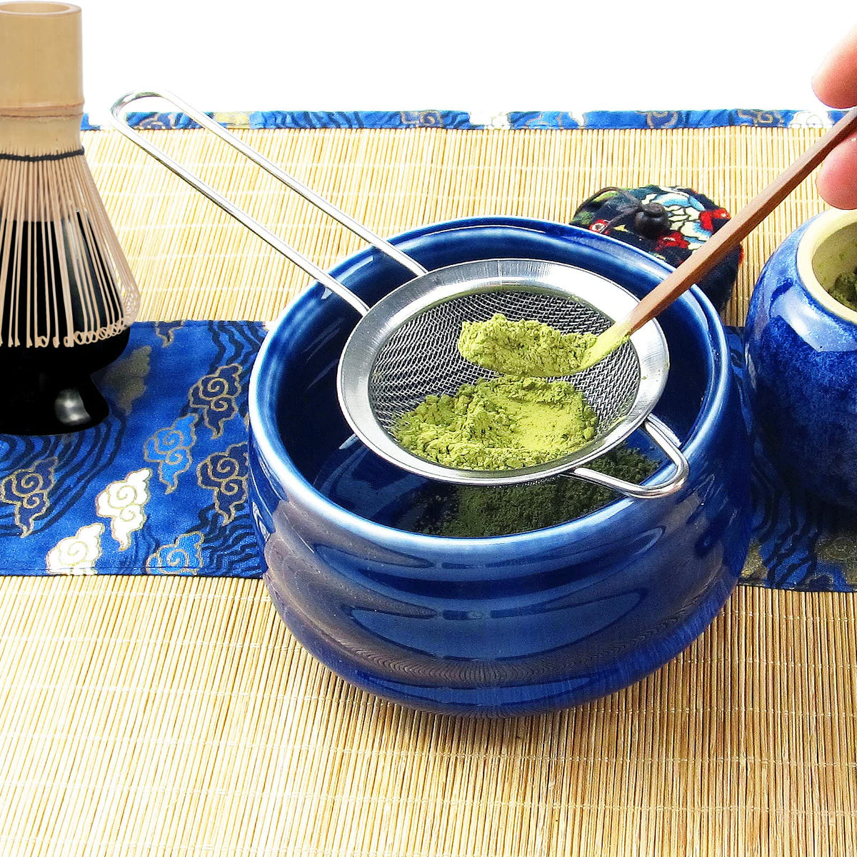 Artcome 12Pcs Japanese Matcha Tea Set, Matcha Bowl, Matcha Whisk, Whisk Holder, Traditional Scoop, Bamboo Brush and Bamboo Screen Handmade Matcha
