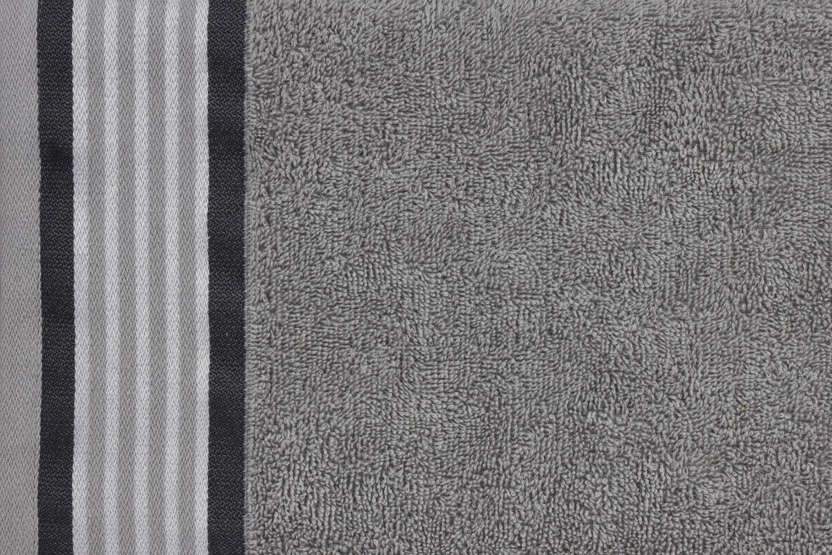 CASA COPENHAGEN He & She 2-piece large bath towel set, 90x180 cm, Pine Grey–Grey Violet, 550 g/m², designed in Denmark