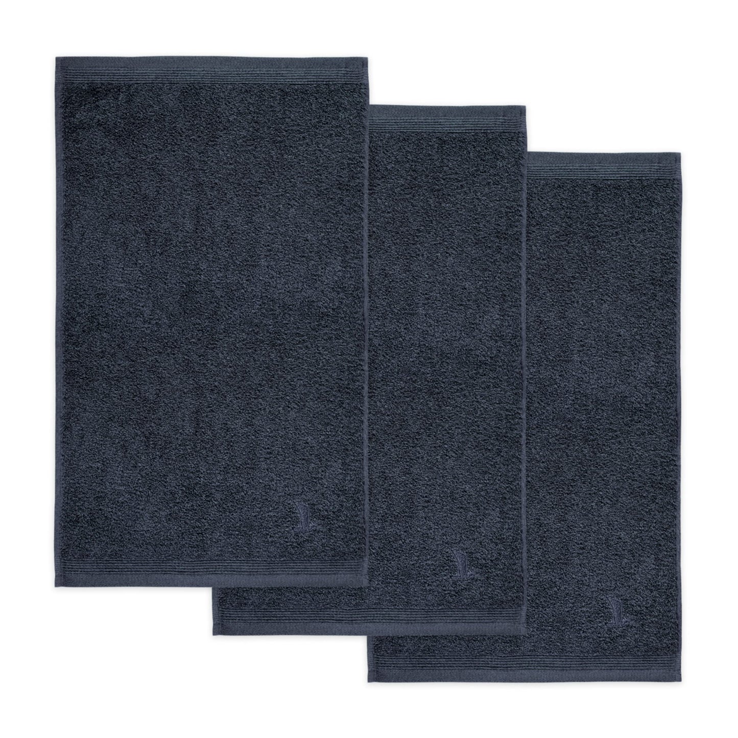 M?ve 3er set Superwuschel guest towel 30 x 50 cm made of 100% cotton, dark grey