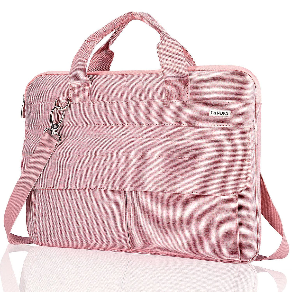 LANDICI Laptop Bag Case 15 15.6 Inch, Waterproof Computer Sleeve Cover with Shoulder Strap, Slim Briefcase for MacBook Pro 15/16 M3 M2 M1, MacBook Air