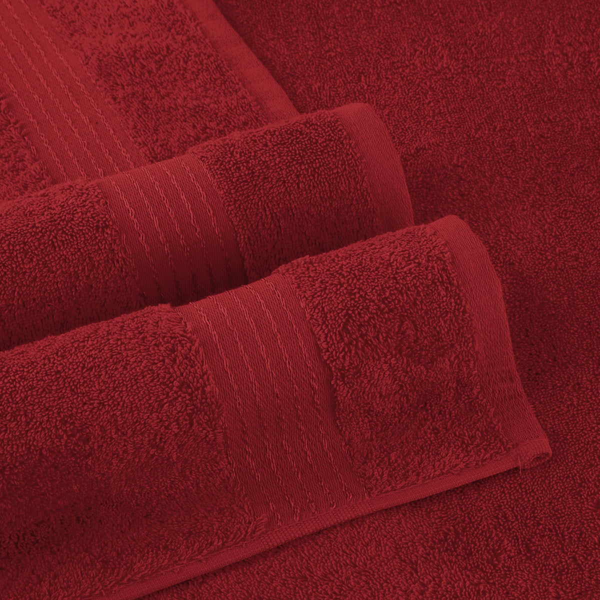Elegant Comfort Premium Cotton 6-Piece Towel Set, Includes 2 Washcloths, 2 Hand Towels and 2 Bath Towels, 100% Turkish Cotton