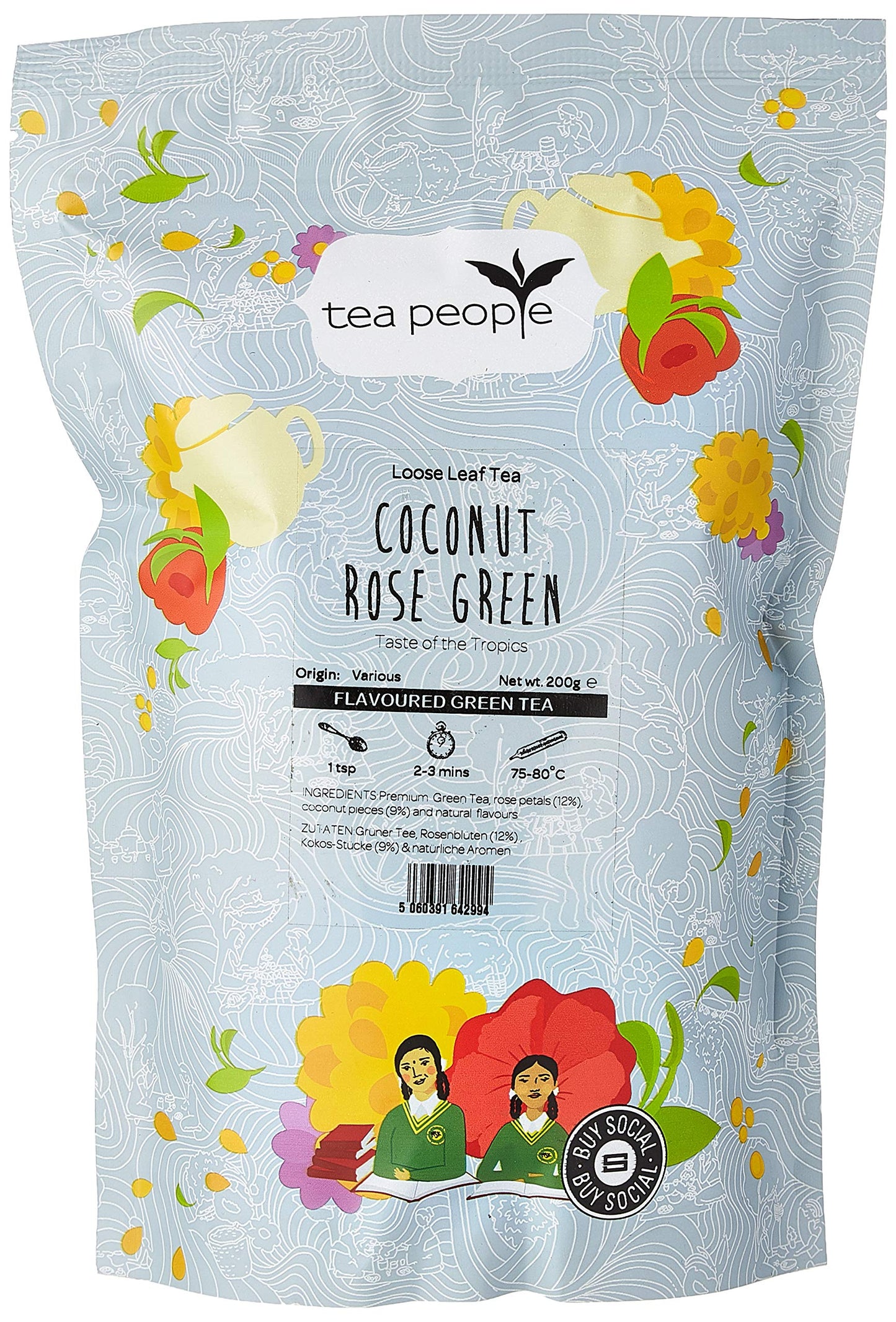 Tea People Coconut Rose Green - 200g Refill Pack
