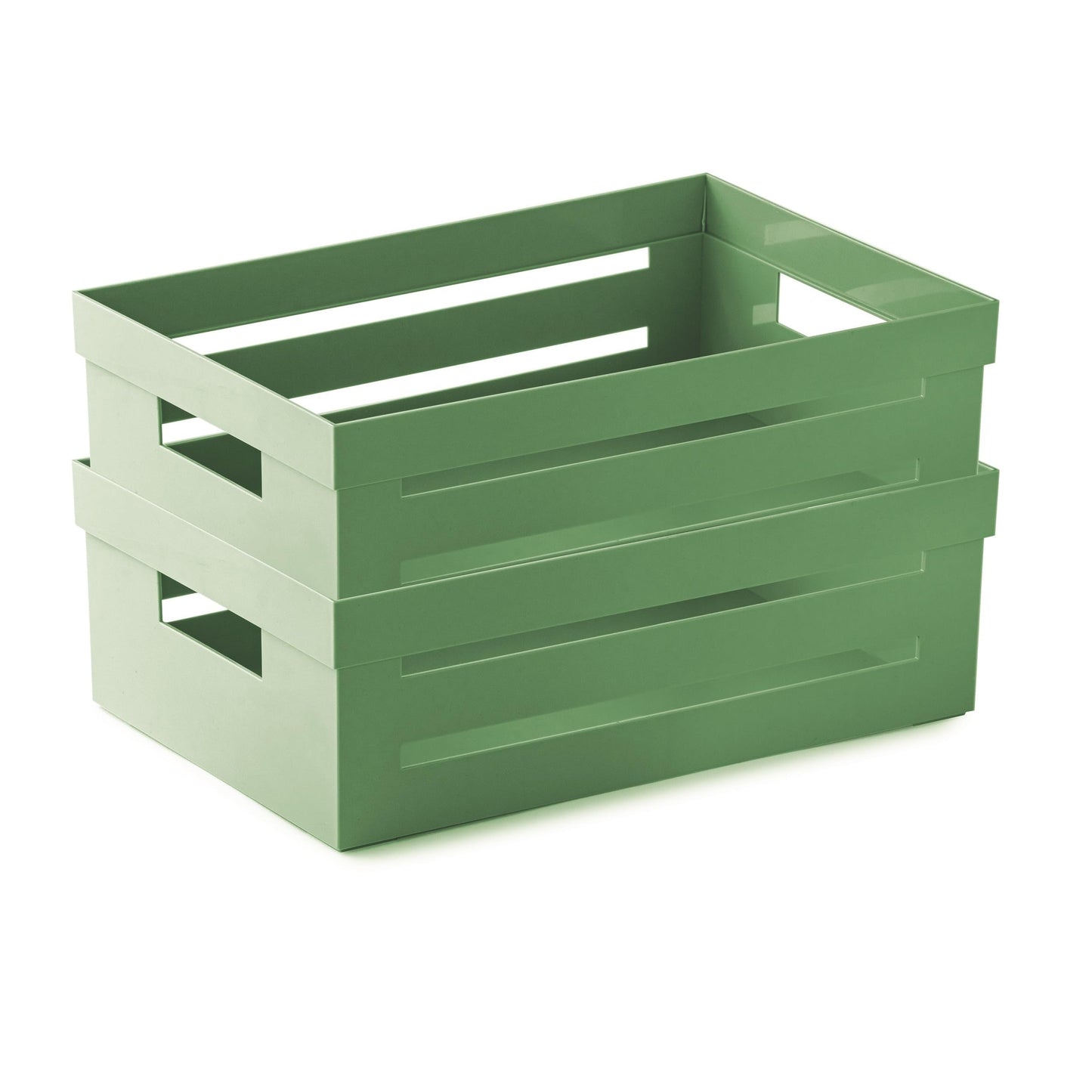 Snips Ambiente Open Storage Box 5 L, Green, Stackable, Made in Italy
