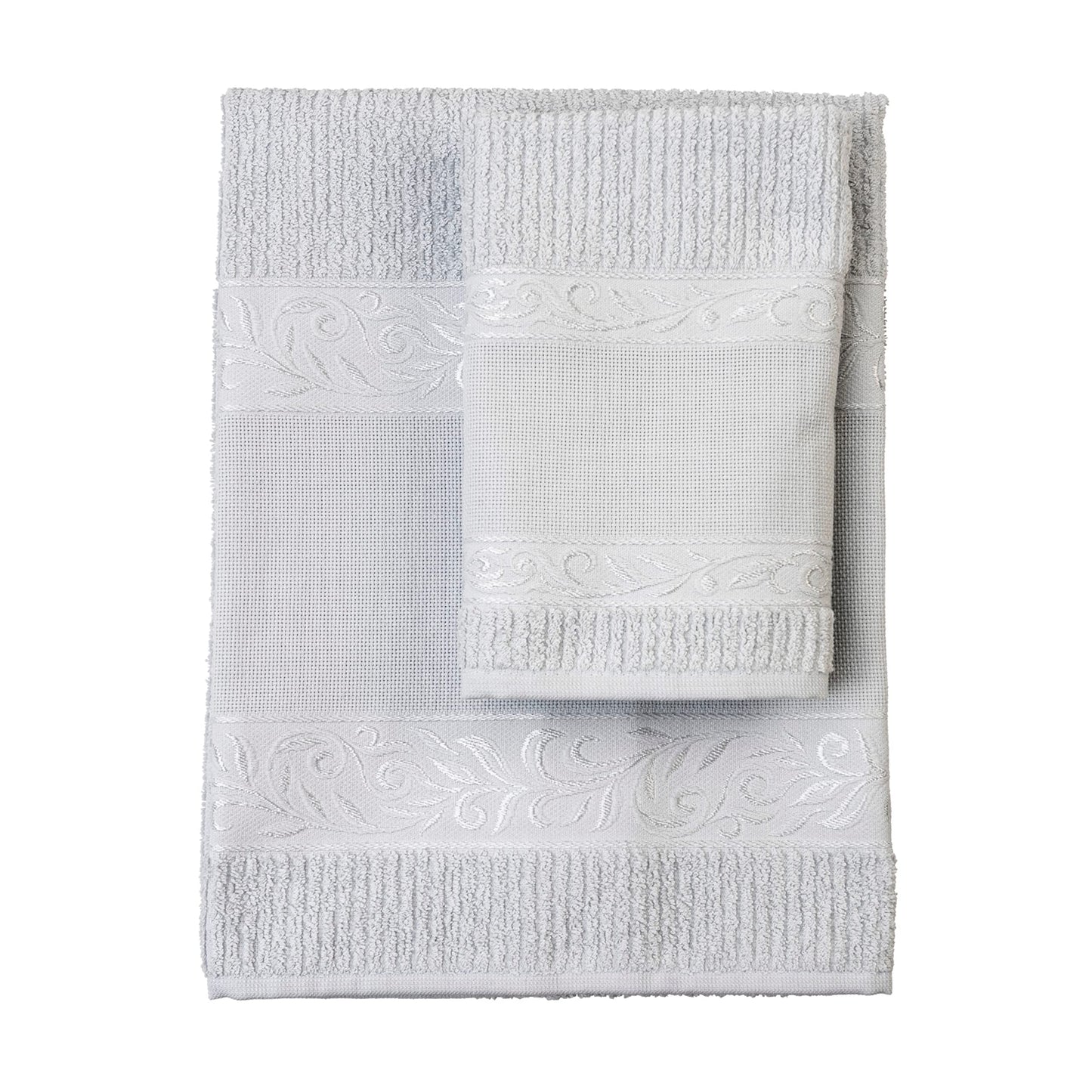 FILET - Guest Towel Set with Aida Insert for Embroidery, Made of 100% Cotton Terry Towelling, Soft and Absorbent, Gentle on The Skin, 100% Made in