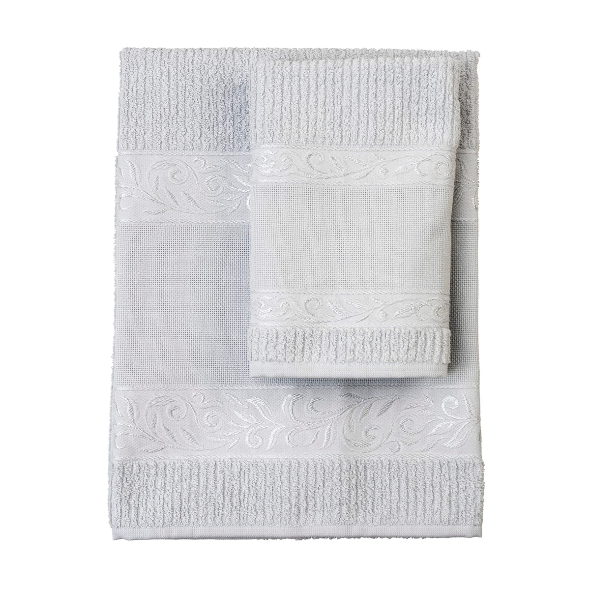 FILET - Guest Towel Set with Aida Insert for Embroidery, Made of 100% Cotton Terry Towelling, Soft and Absorbent, Gentle on The Skin, 100% Made in
