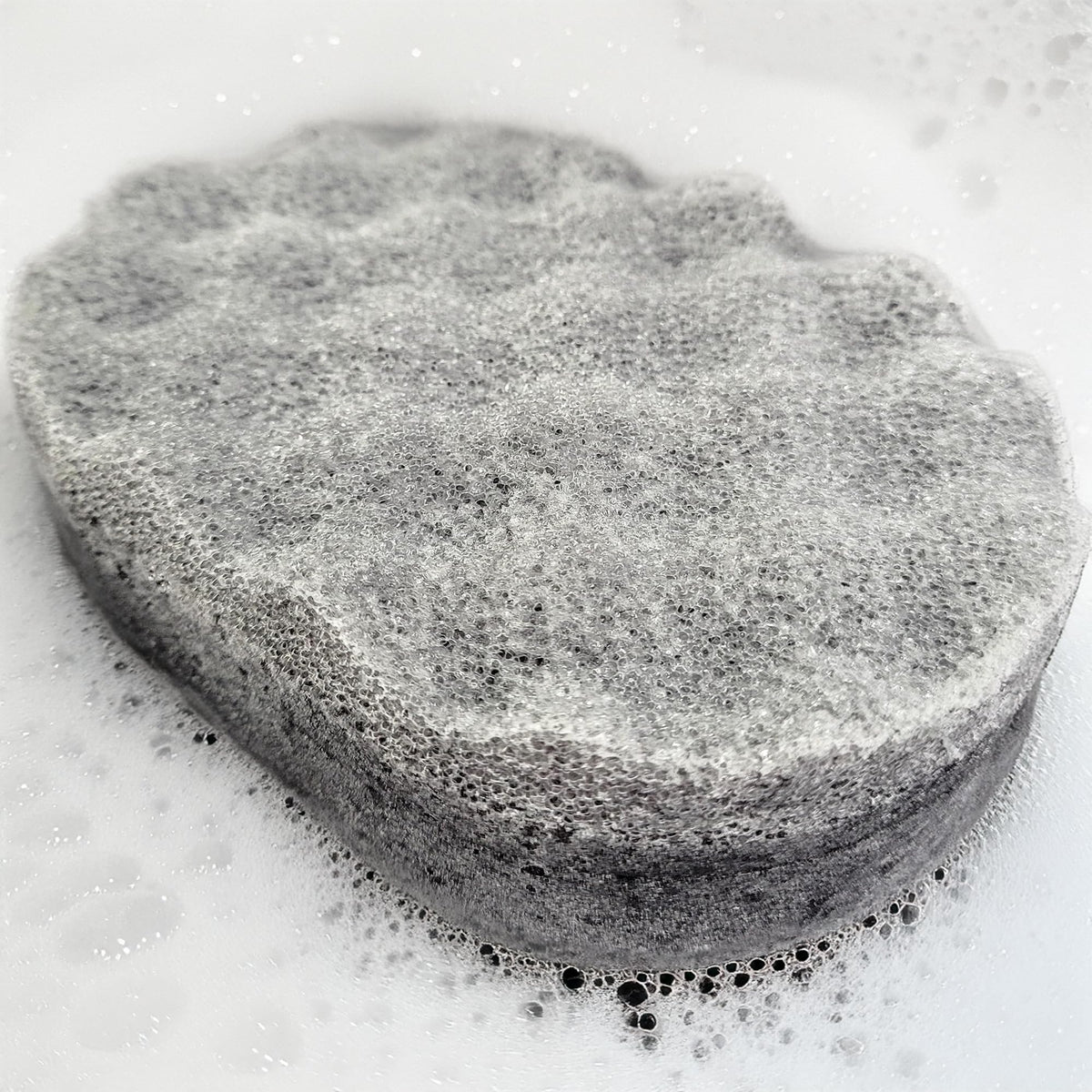 Black Coconut Exfoliating Soap Sponge - 250g - Moisturising Shea Butter - Fruity Scent - Vegan Friendly - Puddle of Wax - Made in the UK